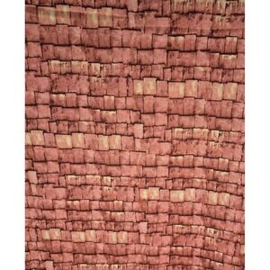 2 Yards Faye Burgos for Marcus Brothers Cotton Fabric Rust Brown Tan Shingles